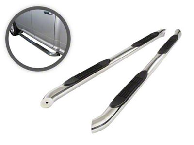 3-Inch Round Side Step Bars; Stainless Steel (10-25 RAM 2500 Crew Cab)