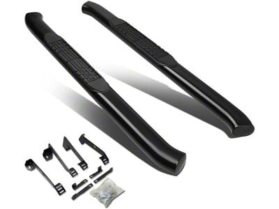 4-Inch Nerf Side Step Bars; Black (03-09 RAM 2500 Regular Cab)