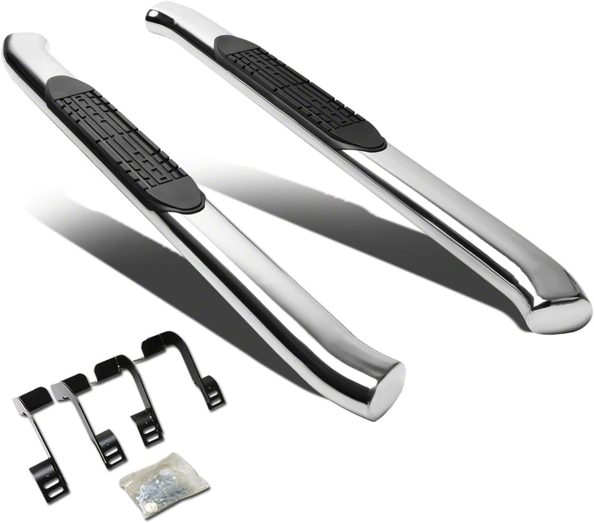 RAM 2500 4-Inch Wide Oval Nerf Side Step Bars; Stainless Steel (10-18 ...