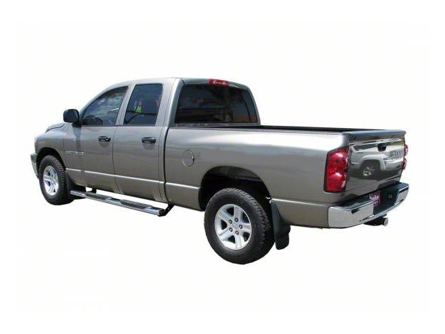 5-Inch Straight Oval Side Step Bars; Stainless Steel (03-09 RAM 2500 Quad Cab)