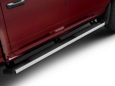 5-Inch Wide Flat Running Boards; Stainless Steel (10-24 RAM 2500 Crew Cab)