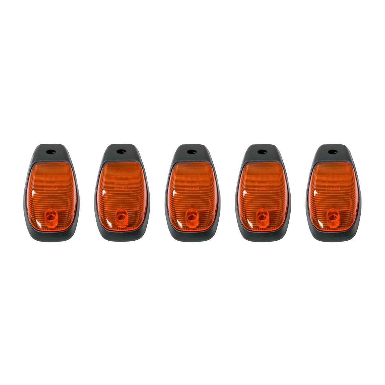 RAM 2500 5Piece Amber LED Roof Cab Lights; Amber Lens (1924 RAM 2500