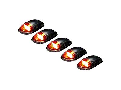 5-Piece Amber OLED Roof Cab Lights; Clear Lens (03-18 RAM 2500)