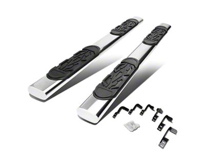 6-Inch Oval Side Step Bars; Stainless Steel (10-24 RAM 2500 Crew Cab)