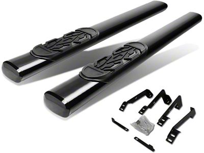 6-Inch Straight Nerf Side Step Bars; Black (03-09 RAM 2500 Regular Cab)