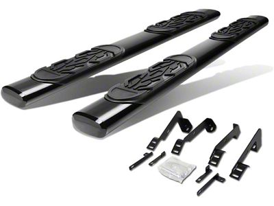 6-Inch Straight Nerf Side Step Bars; Black (03-09 RAM 2500 Quad Cab)