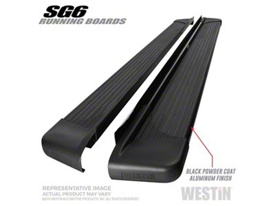 79-Inch SG6 Running Boards; Black (03-09 RAM 2500 Quad Cab)