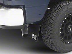 REK-mesh X Merica Universal Offset Standard 12-Inch Wide Mud Flaps with White Logo; Front or Rear (Universal; Some Adaptation May Be Required)
