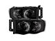 Amber Crystal Headlights; Black Housing; Smoked Lens (03-05 RAM 2500)