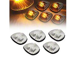 Amber LED Roof Cab Lights; Chrome (94-98 RAM 2500)