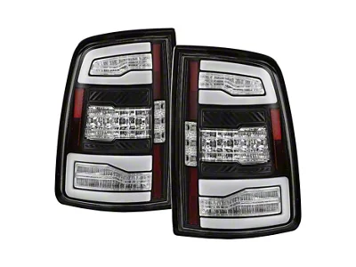 APEX Series Light Bar LED Tail Lights; Black Housing; Clear Lens (19-24 RAM 2500 w/ Factory Halogen Non-Blind Spot Tail Lights)