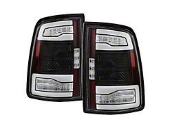 APEX Series Light Bar LED Tail Lights; Black Housing; Clear Lens (19-24 RAM 2500 w/ Factory LED Non-Blind Spot Tail Lights)