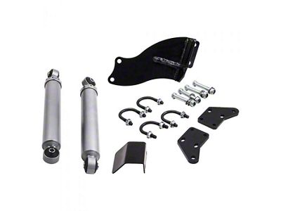 Big Bore Dual Steering Stabilizer for 2.50+ Inch Lift (14-18 4WD RAM 2500)