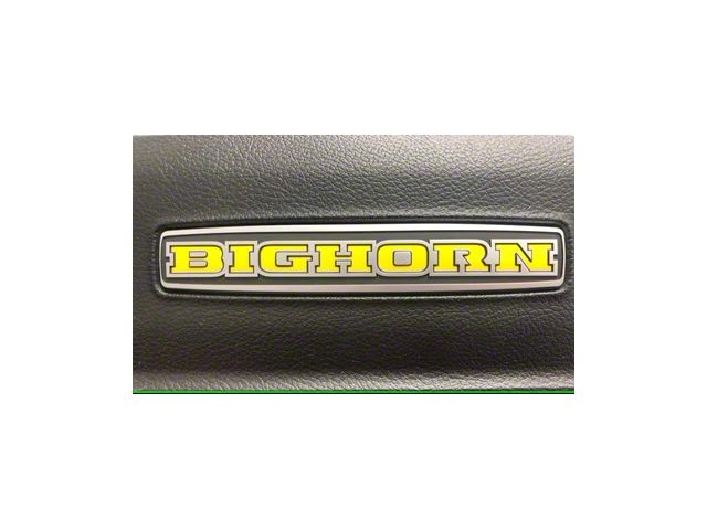 Big Horn Glovebox Inlay Decals; Gloss Black (19-24 RAM 2500 Big Horn)