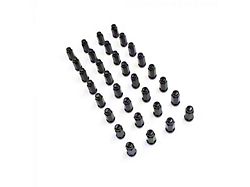 Black 3/4-Inch Bulge Acorn Lug Nut Kit; 9/16-Inch; Set of 32 (03-11 RAM 2500)