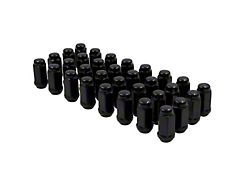 Black 7/8-Inch XL Acorn Lug Nut Kit; 9/16-Inch; Set of 32 (03-11 RAM 2500)