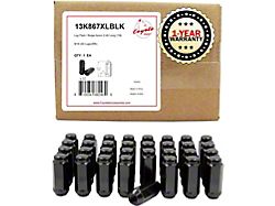 Black 7/8-Inch XL Acorn Lug Nut Kit; 9/16-Inch; Set of 32 (03-11 RAM 2500)