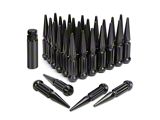 Black Extended Spiked Lug Nuts; M14x1.5; Set of 32 (12-26 RAM 2500)