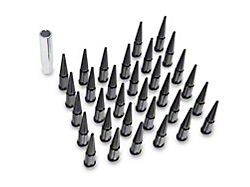 Black Spike Lug Nut Kit; 14mm x 1.5; Set of 32 (12-25 RAM 2500)