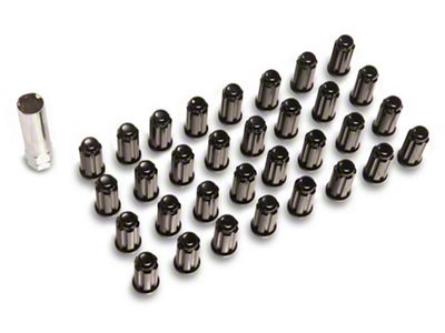 Black Spline Lug Nuts; M14x1.5; Set of 32 (12-25 RAM 2500)