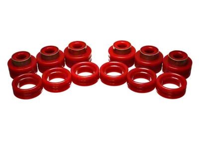 Body Mount Bushings; Polyurethane; Red (94-02 RAM 2500 Regular Cab)