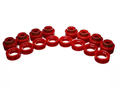 Body Mount Bushings; Polyurethane; Red (94-02 RAM 2500 Club Cab, Quad Cab)