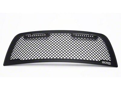Putco Boss Mesh Upper Grille Insert with 10-Inch LED Light Bars; Black (13-18 RAM 2500)