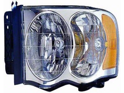 CAPA Replacement Headlight; Driver Side (2005 RAM 2500)