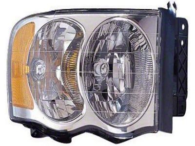 CAPA Replacement Headlight; Passenger Side (2005 RAM 2500)