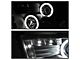 CCFL Halo Projector Headlights; Black Housing; Clear Lens (10-18 RAM 2500 w/ Factory Halogen Non-Projector Headlights)