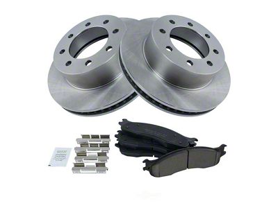 Ceramic 8-Lug Brake Rotor and Pad Kit; Front (03-08 RAM 2500)