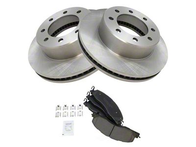 Ceramic 8-Lug Brake Rotor and Pad Kit; Front (09-18 RAM 2500)