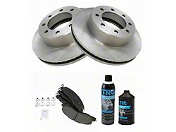 Ceramic 8-Lug Brake Rotor and Pad Kit; Front (09-18 RAM 2500)