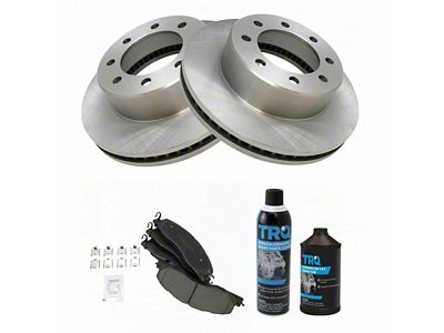 Ceramic 8-Lug Brake Rotor and Pad Kit; Front (09-18 RAM 2500)