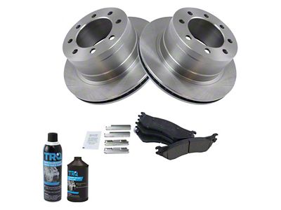 Ceramic 8-Lug Brake Rotor and Pad Kit; Rear (03-08 RAM 2500)