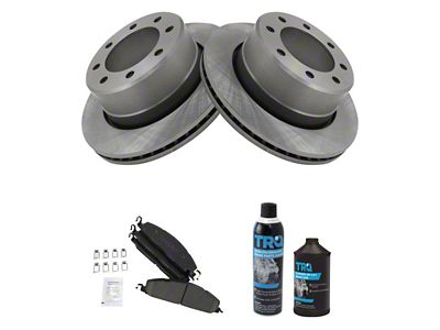 Ceramic 8-Lug Brake Rotor and Pad Kit; Rear (09-18 RAM 2500)