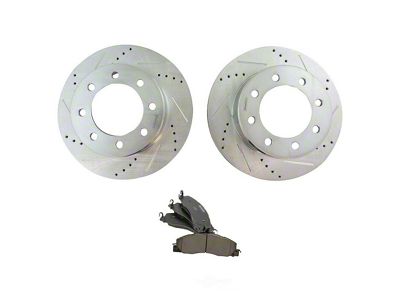 Ceramic Performance 8-Lug Brake Rotor and Pad Kit; Front (09-18 RAM 2500)