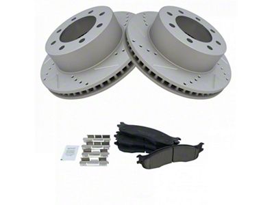 Ceramic Performance 8-Lug Brake Rotor and Pad Kit; Front (03-08 RAM 2500)