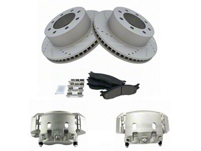 Ceramic Performance 8-Lug Brake Rotor, Pad and Caliper Kit; Front (03-08 RAM 2500)