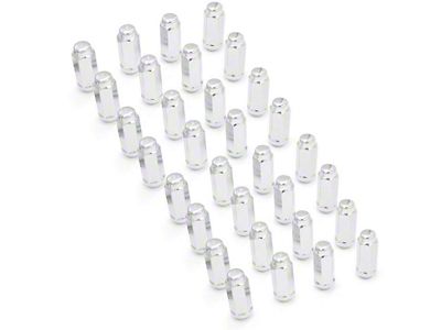 Chrome Bulge Acorn Lug Nut Kit; 14mm x 1.5; Set of 32 (12-24 RAM 2500)