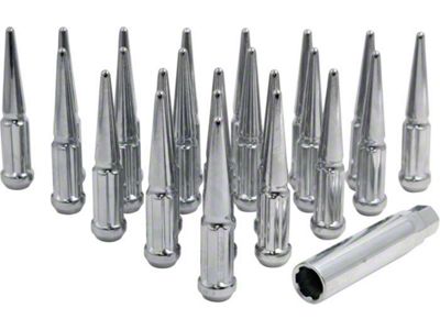 Chrome Spike Lug Nut Kit; 9/16-Inch; Set of 32 (03-11 RAM 2500)