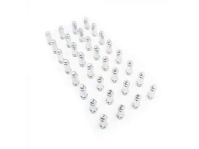 Chrome XL Bulge Acorn Lug Nut Kit; 14mm x 1.5; Set of 32 (12-25 RAM 2500)