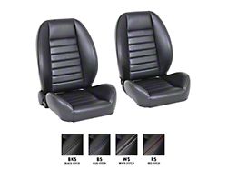 Cruiser Collection Low Back Bucket Seats; Black Madrid Vinyl (94-02 RAM 2500 Regular Cab)