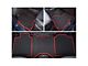 Custom Fit Front and Rear Floor Liners; Black/Red (12-18 RAM 2500 Crew Cab)