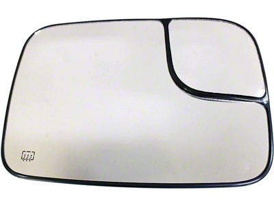 Door Mirror Glass; Heated Plastic Backed; Right; Fold-Away; Sales Code GPG; Power; Heated; With Trailer Tow Package (05-09 RAM 2500)