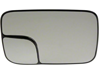 Door Mirror Glass; Non-Heated Plastic Backed; Right; Fold-Away; Manual; Sales Code GPU; With Trailer Tow Package (05-09 RAM 2500)