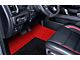 Double Layer Diamond Front and Rear Floor Mats; Base Layer Red and Top Layer Black (10-18 RAM 2500 Crew Cab w/ Front Bucket Seats)