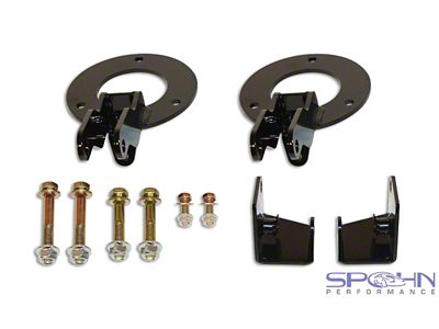 Dual Front Shock Mounting Kit for Lifted Ride Height; Gloss Black (03-13 4WD RAM 2500)