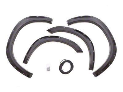 Elite Series Rivet Style Fender Flares; Front and Rear; Smooth Black (10-18 RAM 2500)