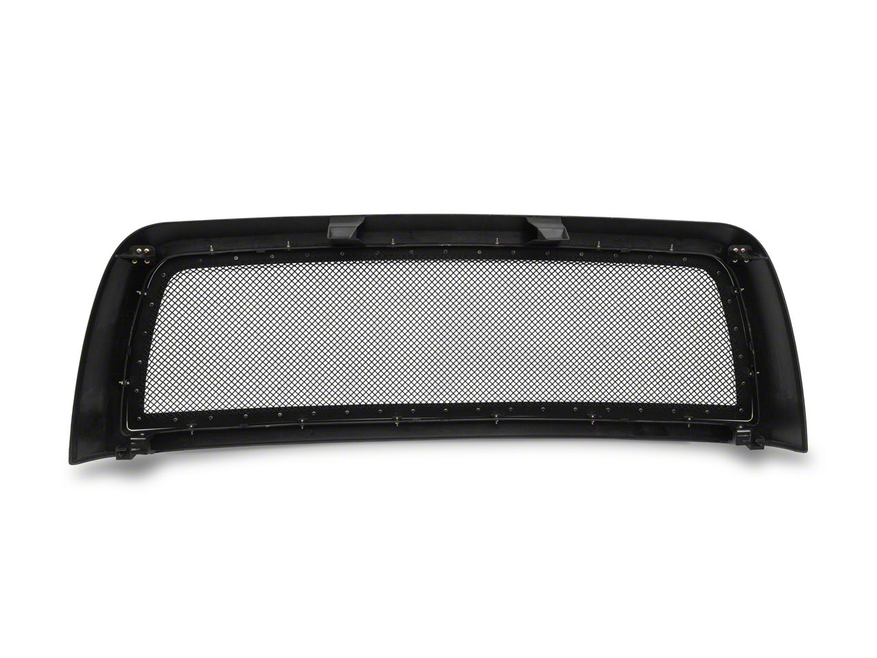 Black Mesh Grille + LED Light Bar Shell – For 2013–2017 Dodge RAM 1500 – Rivet Style, Complete Replacement